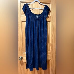 Liz & Co. blue white nightgown/sleep dress size 1X